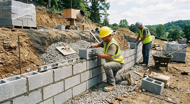 Block Foundation Installation in Nashua, NH