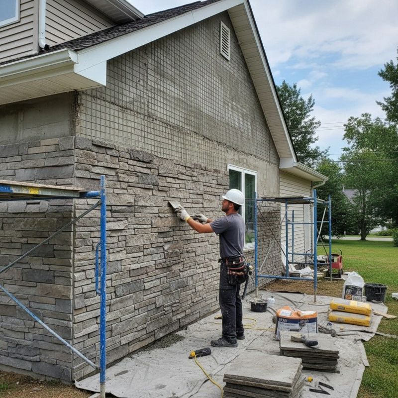 Stone Veneer Siding Service detail